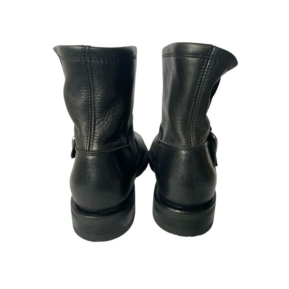 NEW FRYE Veronica BLACK Leather MOTO Ankle Boots sz 7.5 $298 - Picture 3 of 8